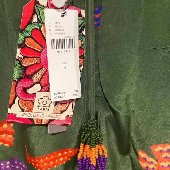 Farm Rio Anthropologie V Neck Side Slit Dress - Picture 6 of 7